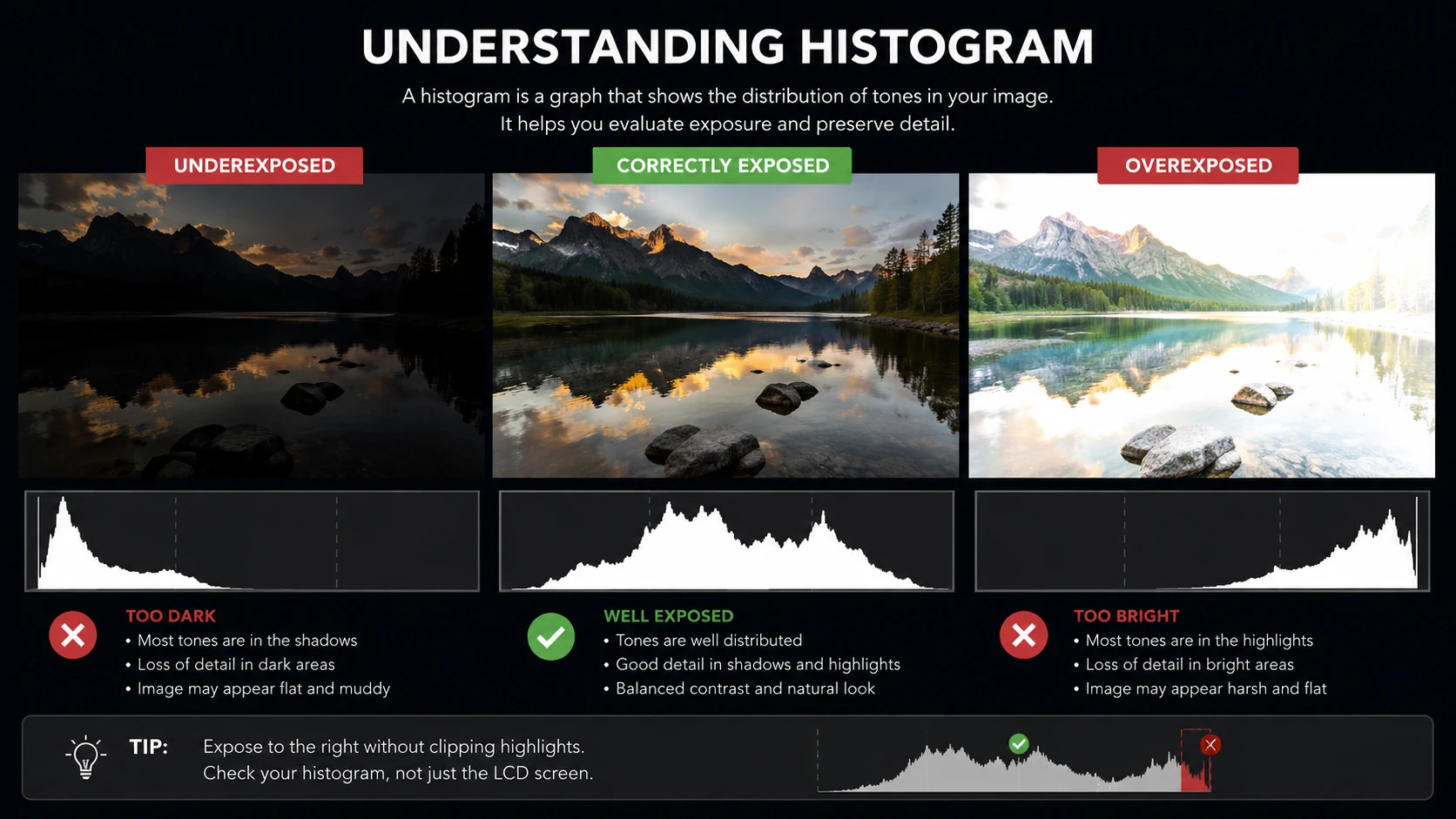 Histogram φωτογραφίας και σωστή έκθεση εικόνας